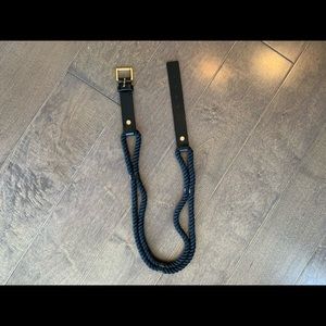 Tory Burch Leather & Rope Belt